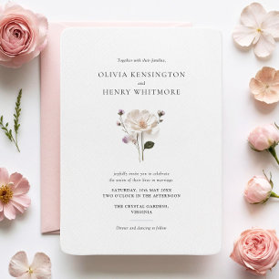 Convite Casamento de Estilo de Canto Arredondado Elegante 