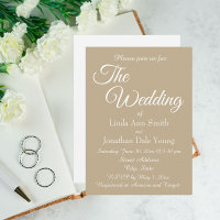 Casamento de Estilo Simples Khaki