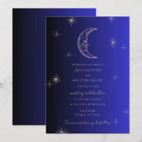 Casamento de Estrelas Azuis da Lua Azul Celestial
