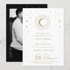 Convite Casamento de Estrelas Celestiais Explosão Solar Lu