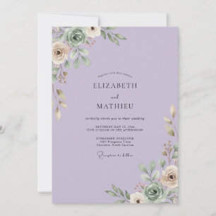 Convite Casamento de Eucalipto Folhagem Champanhe Âmbar