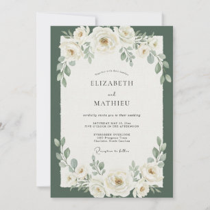 Convite Casamento de Eucalipto Folhagem Persistente