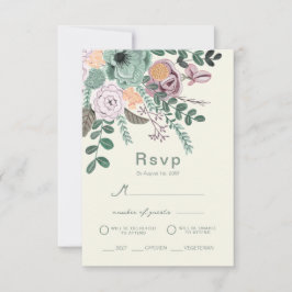 Convite Casamento de eucalipto verde rosa-pincel