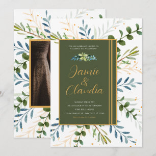 Convite casamento de Eucalyptus Foliage