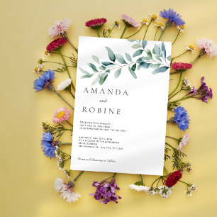 Convite Casamento de Eucalyptus minimalista