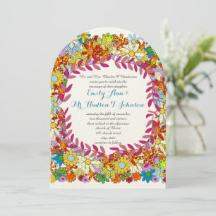 Convite Casamento de Fairytale Folksy para Jardim Encantad