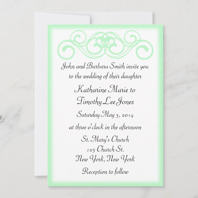 Convite Casamento de Fairytale Scroll (Frente)