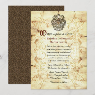 Convite Casamento de Fairytale Unicorn Crest