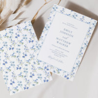 Casamento de Feijão Azul Elegante