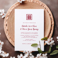 Casamento de Felicidade Vermelha Moderna Chinesa I