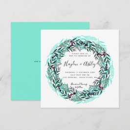 Convite Casamento de férias aquarela país moderno