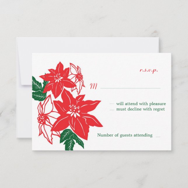 Convite Casamento de Férias de Natal Vermelho e Verde (Frente)