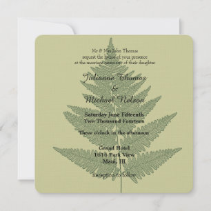 Convite Casamento de Fern Verde