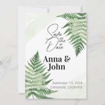 Casamento de Fern Verde Minimalista