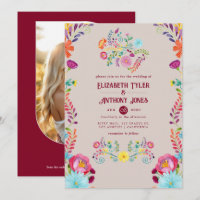 Casamento de Festa Mexicana com Floral Bege/Açafrã