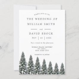 Convite Casamento de flocos de neve da Wonderland Winter