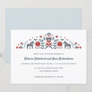 Convite Casamento de Flor de Cavalo com Dala, Arte Popular