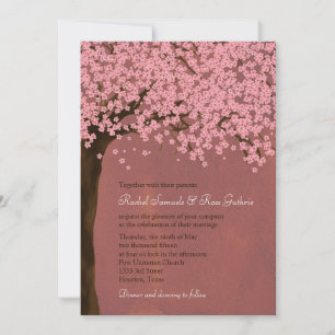Convite Casamento de Flor de Cereja / Sakura (Suco)
