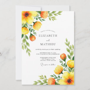 Convite Casamento de Flor de Laranjeira Botânica
