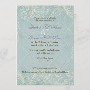 Convite Casamento de Flor Floral de Azul-Aqua Hydrangea