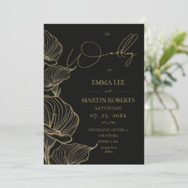 Convite Casamento de Flor Minimalista Moderna e Elegante
