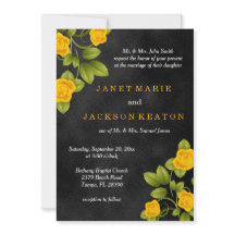 Casamento de Flor Rosa Negra e Amarela