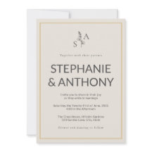 Casamento de flor selvagem de bege minimalista