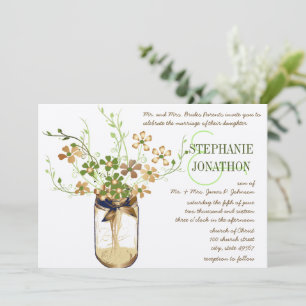 Convite Casamento De Flor Selvagem De Limão De Cobre Olive