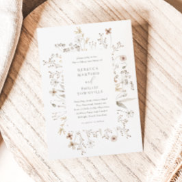 Convite Casamento de Flor Silvestre Boho