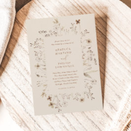 Convite Casamento de Flor Silvestre Boho Floral