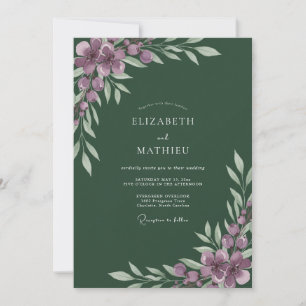 Convite Casamento de Flor Silvestre Caçador de Ámbar
