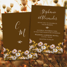 Casamento de Flor Silvestre Caprichosa Marrom Choc