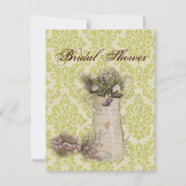 Convite casamento de flor silvestre e silvestre (Frente)