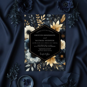 Convite Casamento de Flora Botânica Naval