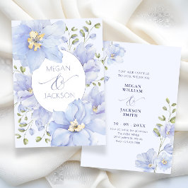 Convite Casamento de floração de flor mole púrpura