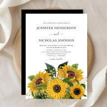 Casamento de Floral Sunflower Elegante