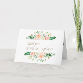 Convite Casamento de Flores Brancas com Blush Rosa Elegant