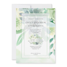 Casamento de Flores Brancas Verde e Indigo Suculen