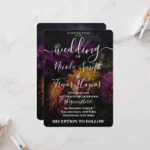 Casamento de Flores Coloridas Escuras Personalizad