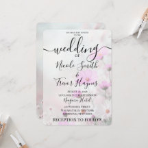 Casamento de Flores Cor-de-Rosa Simples Personaliz