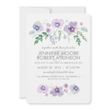 Casamento de Flores de Água Púrpura Azul