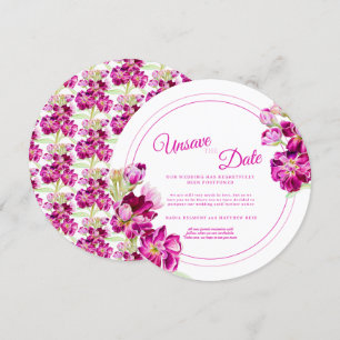 Convite Casamento de flores de estoque rosa sem salvar a d