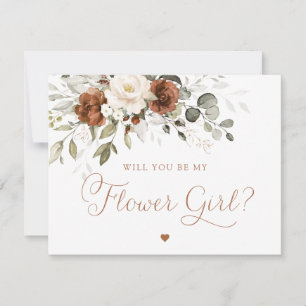 Convite Casamento de Flores de Rust Cream Greenery