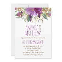 Casamento de Flores em Aquarela