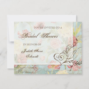 Convite Casamento de Flores Florais Les Fleurs Peony Rosa