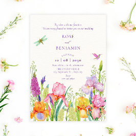 Convite Casamento de flores irlandesas aquarela