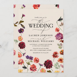 Convite Casamento de Flores Laranja Queimadas do Jardim de