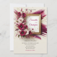 Casamento de flores magenta leguminosas e caixilho