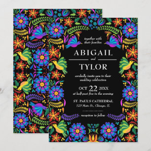 Convite Casamento de Flores Mexicanas