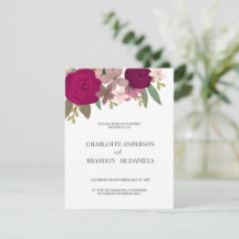 Casamento de Flores Modernas do Jardim Borgonha